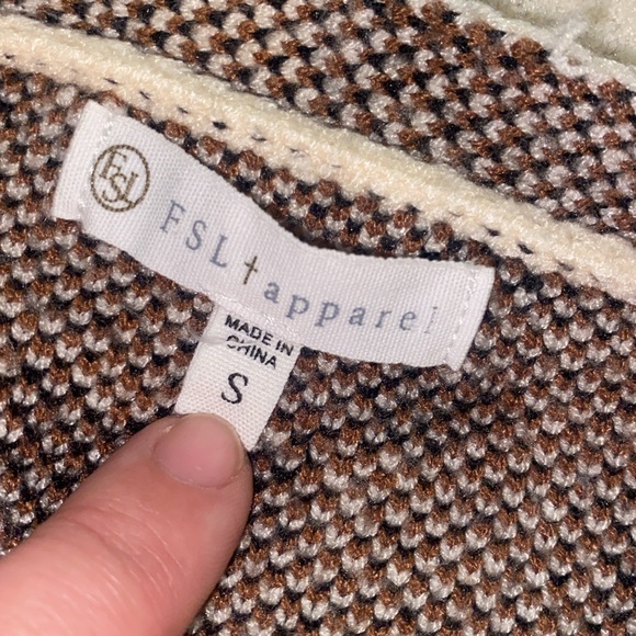 FSL Apparel cheetah print open front cardigan. Size small. - Picture 5 of 5